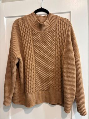 GAP Camel Cable Turtleneck Sweater